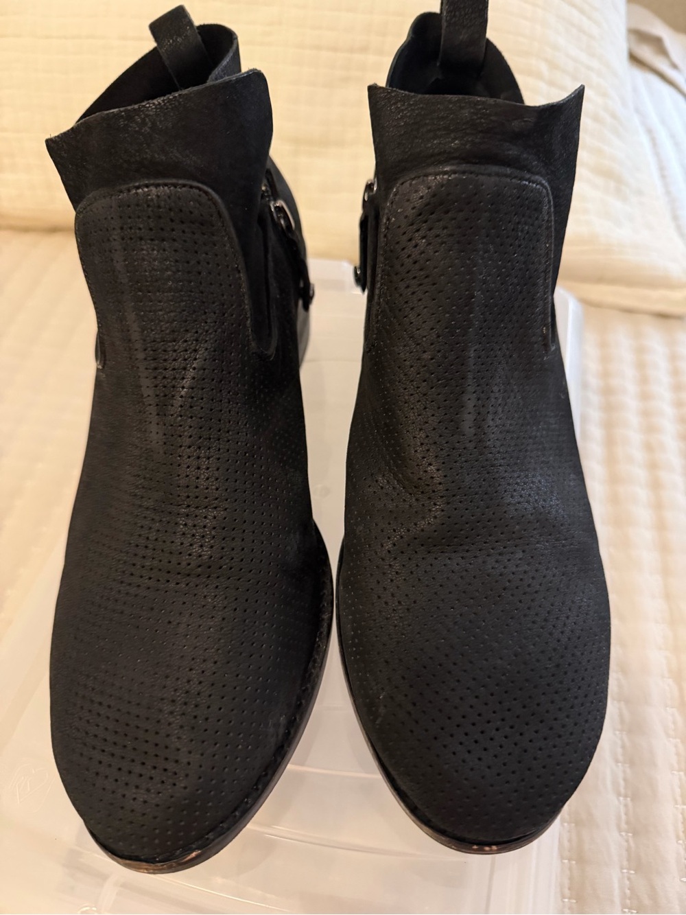 Nurture by Lamaze Black Perforated Ankle Booties